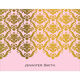 Pink Moroccan Gold Foil Lace Foldover Note Cards with Lined Envelopes Image 3 of 3